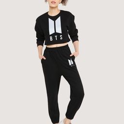 BLANCD BTS Printed Cropped Sweatshirt & Joggers Co-Ords-picture-48