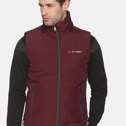 SHOWOFF Men Maroon Checked Lightweight Padded Jacket-13