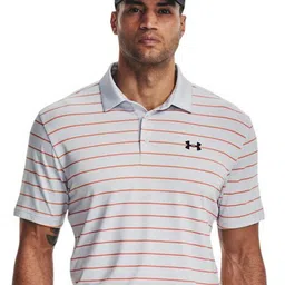 UNDER ARMOUR Playoff 3.0 Striped Relaxed-Fit Short Sleeves Polo Collar T-Shirt-image-17