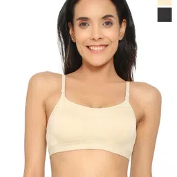 Aimly Pack Of 3 Non-Padded All Day Comfort Medium Coverage Cotton Workout Bra-picture-15
