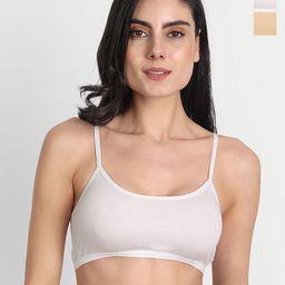 Aimly Pack Of 3 Non-Padded All Day Comfort Medium Coverage Cotton Workout Bra-picture-27