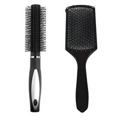 Low price Set Of 2 Premium Collection Paddle Hair Brush With Round Hair Brush-7