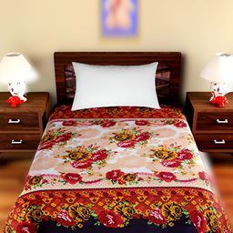 Supreme Home Collective Green& Blue Floral Microfiber144 TC Single Bedsheet-image-50