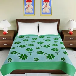 Supreme Home Collective Green Floral 144 TC Single Bedsheet-image-33