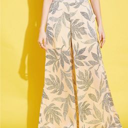 KASSUALLY Women Off White & Black Flared Printed Holiday Hype Palazzos-image-45