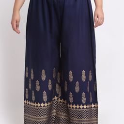 Trend Level Women Plus Size Ethnic Motifs Printed Wide Leg Palazzos-picture-7