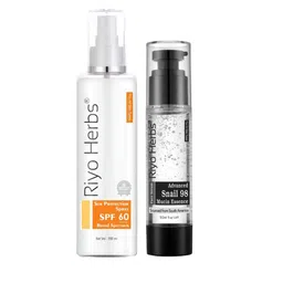 Riyo Herbs Snail 98 Mucin Essence 50ml & Sunscreen SPF60 Spray - 200ml-47