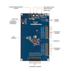 MICROCHIP ATSAMD20-XPRO Evaluation Kit, SAM D20 Xplained Pro Processor Based MCU, Mechanical Buttons, Extension Headers image 3