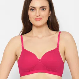 Floret White & Fuchsia Set Of 2 Medium Coverage Lightly Padded Plunge Bra image 4