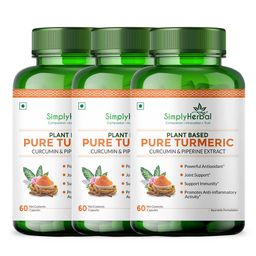 Simply Herbal Pure Turmeric (Pack of 3),  60 capsules -56