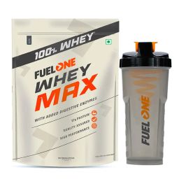 Fuel One Whey Max 1 kg Chocolate (Pouch) & Shaker Combo-5