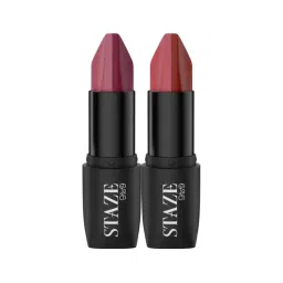 STAZE 9to9 Triple Affair Duo 3 In 1 Lipstick - Brick Pink + Nude Orchid-image-58