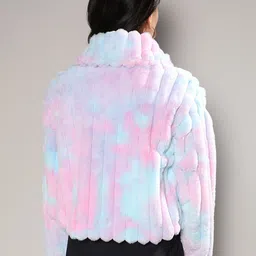 Campus Sutra Self Design Windcheater Open Front Jacket image 2