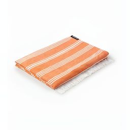 Liveology Orange Beige Texture Santa Fe Rust Printed Bamboo 150 GSM Bath Towel-1