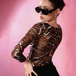 Stylecast X Hersheinbox Printed Ruched Bodysuit image 2