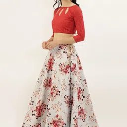 Kaizen TEXO FAB Printed Semi-Stitched Lehenga & Unstitched Blouse With Dupatta image 5