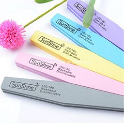 generic 2pcs Nail File Set Nail Buffer Files Block Coarse Washable Nail Files Polisher and Buffer Double Sided Emery Boards for Acrylic Nails & Natural Nails image 2