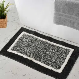 maa home concept Grey Geometric Microfiber 20X32 Inches Anti Skid Door Mats-picture-2