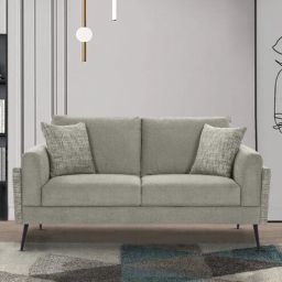 casacraft from pepperfry Cannes Fabric 2 Seater Sofa in Grey Colour-picture-7