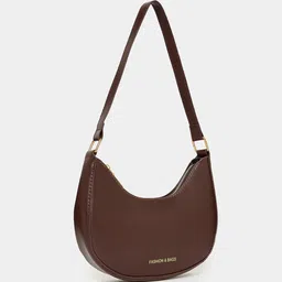 STYLI Half Moon Shape Bag with Zip Closure-12
