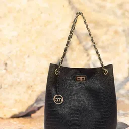 Bagsy Malone Textured Structured Shoulder Bag-16