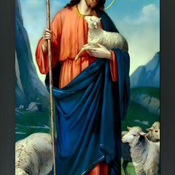 FRIZZY ARTS Black & Blue Religious Framed Wooden Paintings Wall Art-image-73