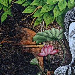 FRIZZY ARTS Grey & Green Wood Religious Paintings Wall Art-image-81