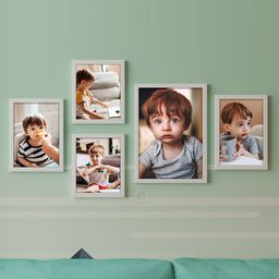 Art Street Black 5-Pieces Individual Wall Photo Frames-image-46