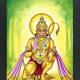 FRIZZY ARTS Black & Yellow Panchmukhi Hanuman Wooden Wall Art-image-77