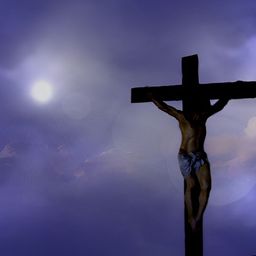 FRIZZY ARTS Black & Blue Wooden Religious Wall Art-image-48