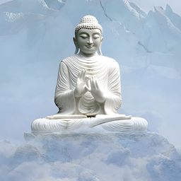 FRIZZY ARTS Black & Blue Buddha Framed Wooden Paintings Wall Art-image-57