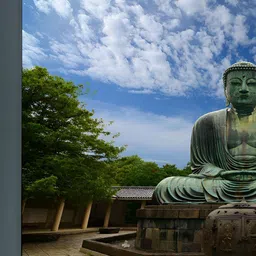 FRIZZY ARTS Black & Green Buddha Printed Wooden Wall Photo Frame-image-81