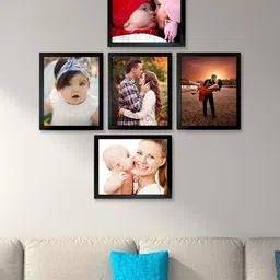 Kuber Industries Black 5-Pieces Collage Photo Frames-42