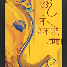 FRIZZY ARTS Black & Yellow Religious Printed Framed Wooden Wall Art-image-48