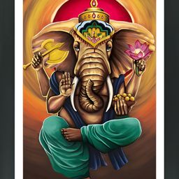 FRIZZY ARTS Brown & Red Wooden Religious Paintings Wall Art-image-98