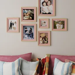 Art Street Peach 7 Pieces Wall Photo Frame-92