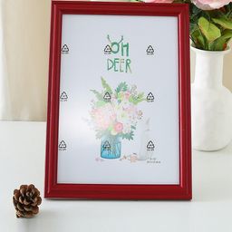 Kuber Industries Red MDF Table Photo Frames-66