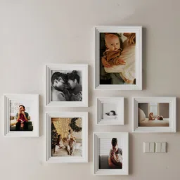 Art Street 7 Pcs White Adore Wall Photo Photo Frames-31