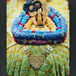 FRIZZY ARTS Black & Yellow Shyam ji Wooden Framed Wall Art-image-44
