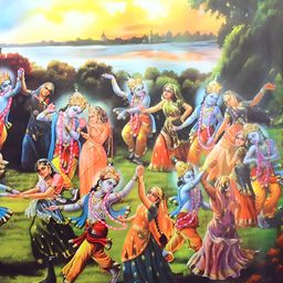 FRIZZY ARTS Blue & Red Radha Krishna Printed Wooden Religious Wall Photo Frame-image-50