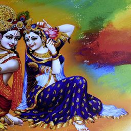 FRIZZY ARTS Blue & Yellow Wood Religious Wooden Paintings Wall Art-image-73