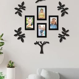 RANDOM Set of 4 Solid Family Tree Collage Photo Frame with 6 Plaques-23