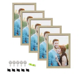 Art Street Beige 5-Pieces Wooden Wall Photo Frames-image-83