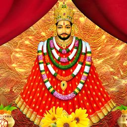 FRIZZY ARTS Black & Red Wooden Khatu Shyam Religious Wall Photographs-image-55