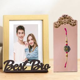 Art Street Lord Ganesha Rakhi With Photo Frame-image-54