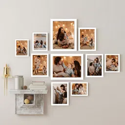 Art Street White 10-Pieces Wall Photo Frames-40