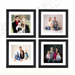 Stuthi Arts Black 4 Pieces Wooden Wall Photo Frames-image-47