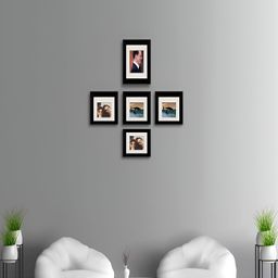 ArtzFolio Black 5 Pieces Wooden Wall Photo Frames-13
