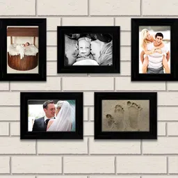 ArtzFolio Black 5 Pieces Wooden Wall Photo Frames-image-75
