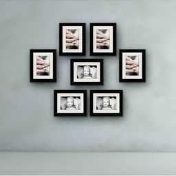 ArtzFolio Black 7 Pieces Wooden Wall Photo Frames-3